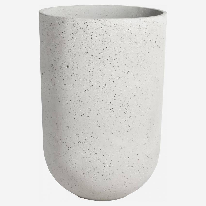 Vaso per piante in cemento - Grigio chiaro - 35 x 51 cm