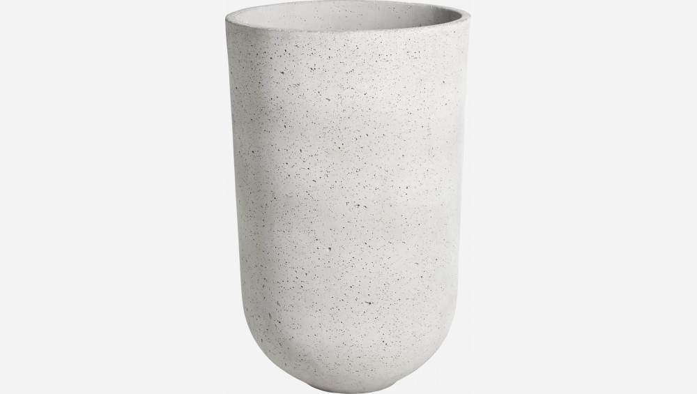 Vaso decorativo em betão - Cinza claro - 43,5x68 cm