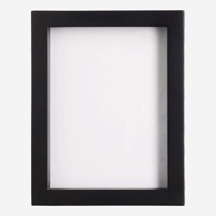 Marco de Madera Trenzada para Fotos de 18 x 13 cm - Negro y Natural
