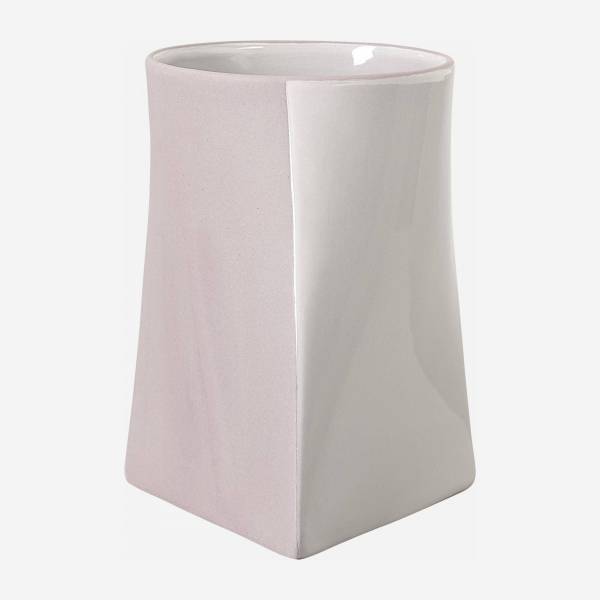 Vase aus Sandstein - Rosa und Violett