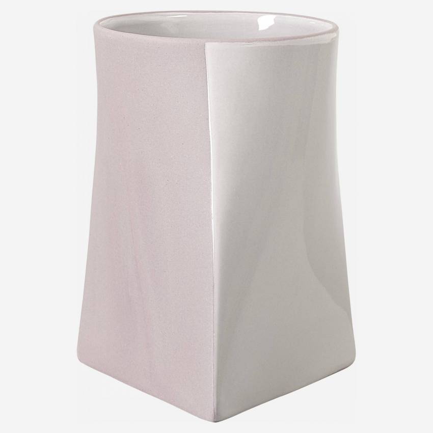 Vase aus Sandstein - Rosa und Violett