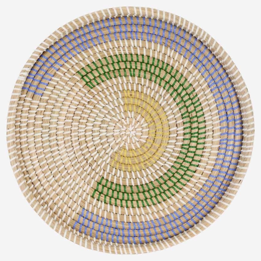 Dekoratives Tablett aus Seegras - 40 cm - Bunt