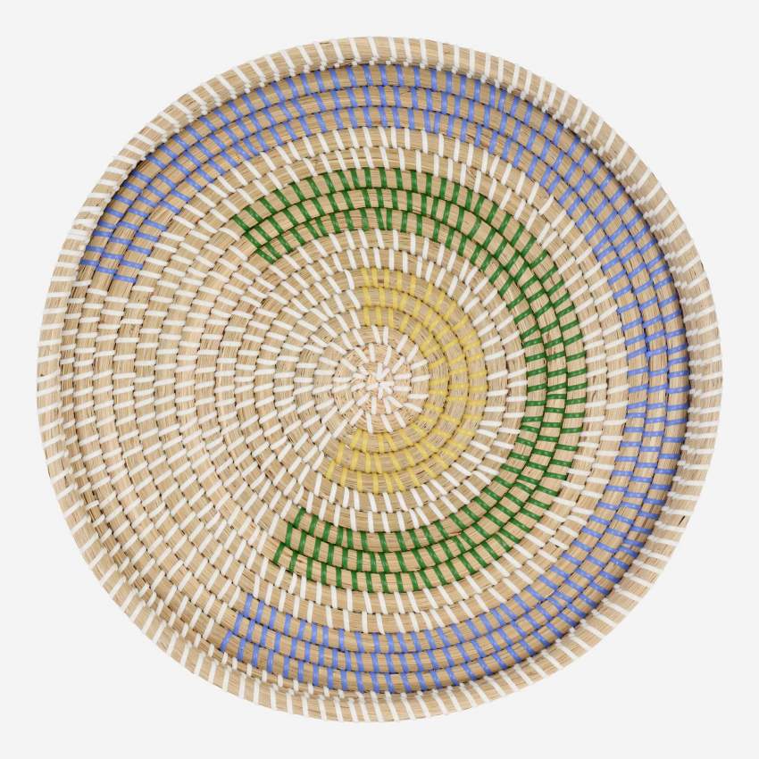 Dekoratives Tablett aus Seegras - 40 cm - Bunt