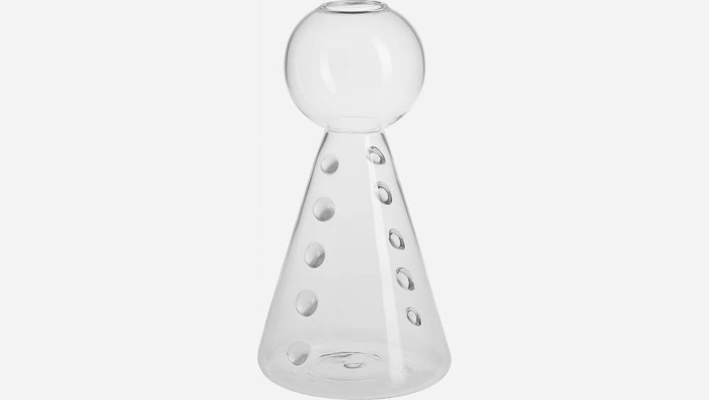 Vase en verre - 19 cm - Transparent - Design by Habitat Design Studio