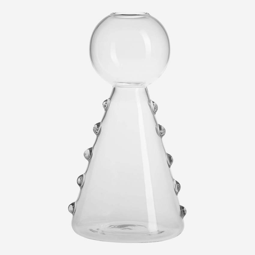 Vase en verre - 19 cm - Transparent - Design by Habitat Design Studio