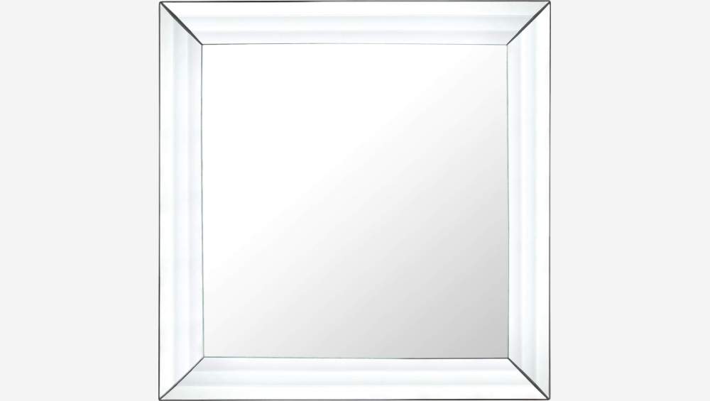 Luella - Specchio quadrato da parete 90x90cm in vetro temperato -  Trasparente - Habitat