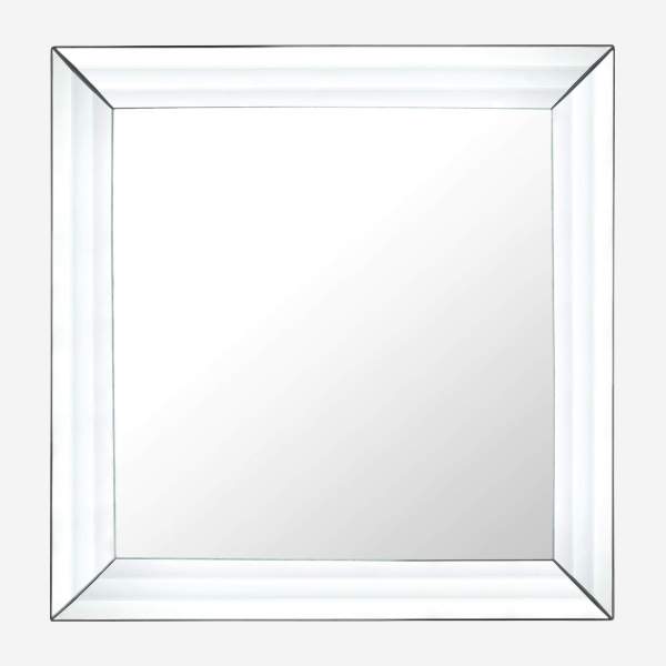 Vierkante wandspiegel van glas - 90 x 90 cm
