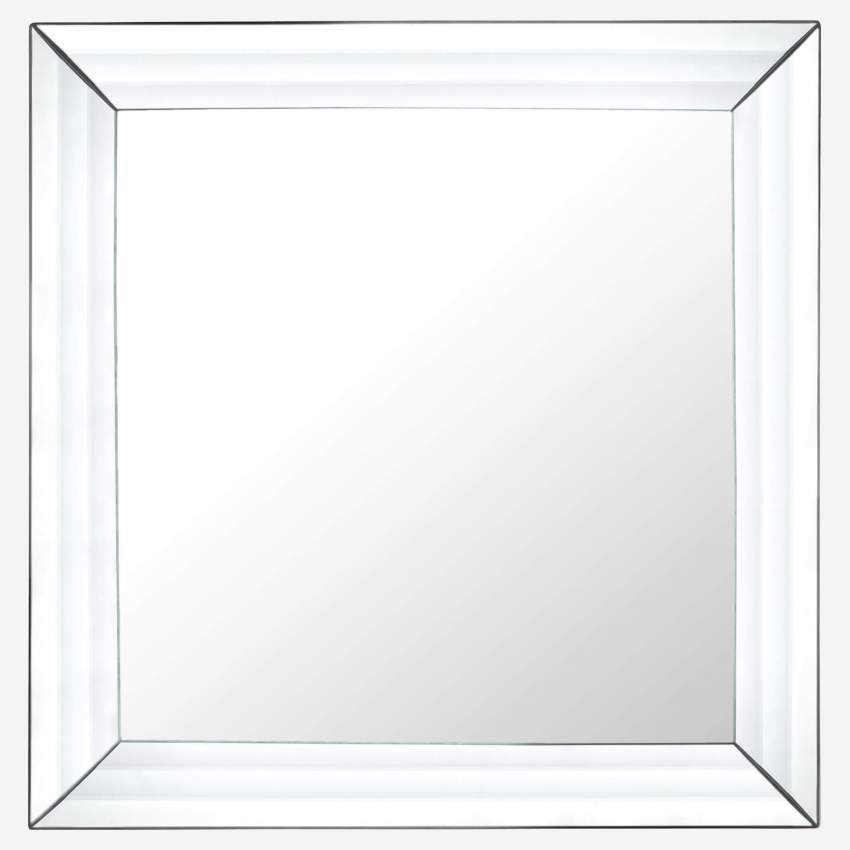 Specchio quadrato da parete 90x90cm in vetro temperato - Trasparente