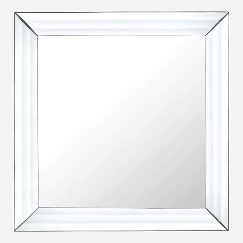 Vierkante wandspiegel van glas - 90 x 90 cm