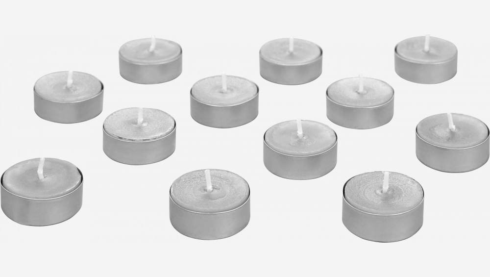 12 candele profumo fiore di sale - Grigio