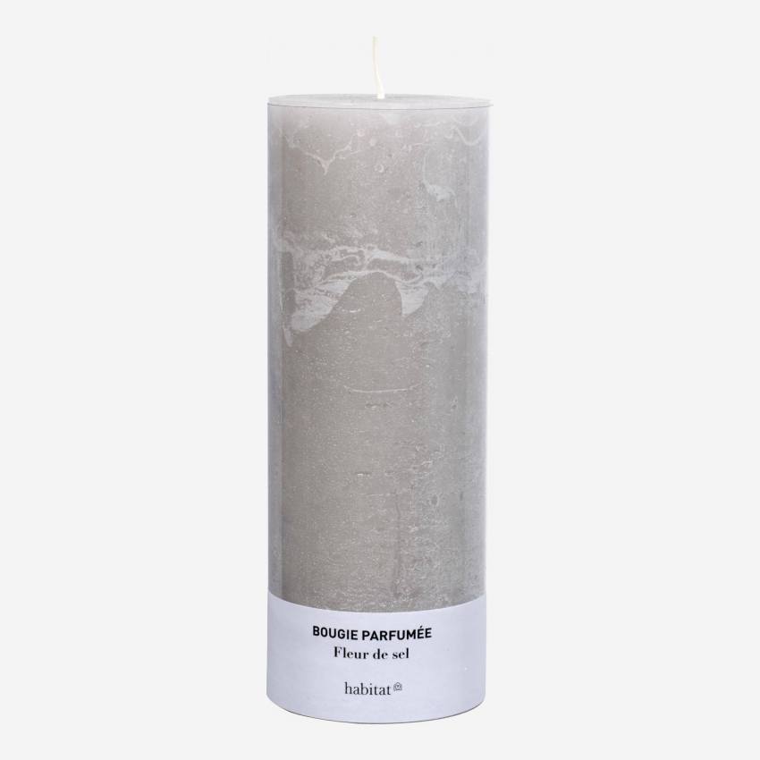 Zylinderförmige Kerze, 19cm, Duft: Fleur de sel