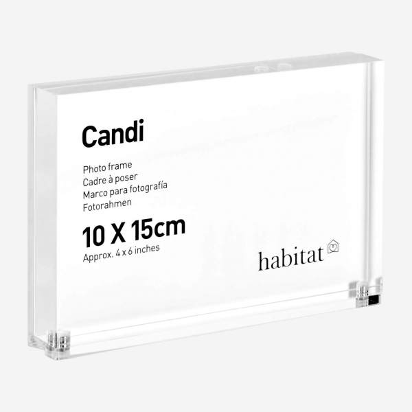 Staande fotokader - 10 x 15 cm - Transparant