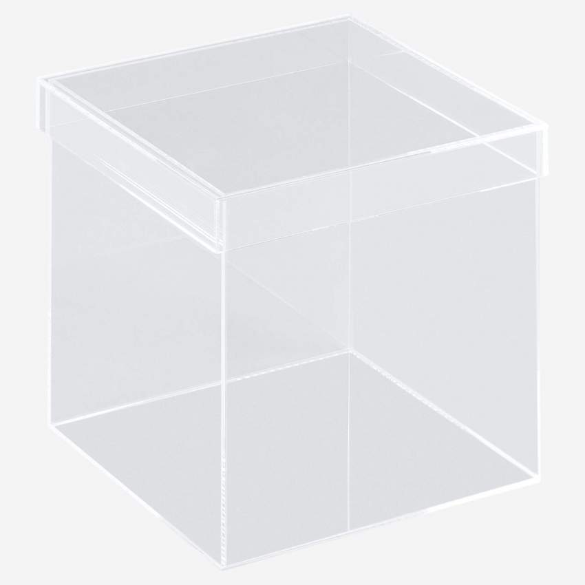 Caixa de arrumação em acrílico - Modelo médio - Transparente