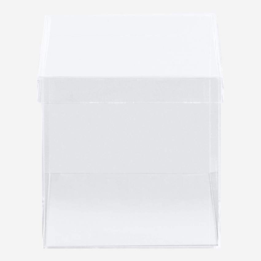 Caixa de arrumação em acrílico - Modelo médio - Transparente
