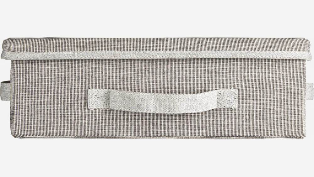 Boîte de rangement en tissu - Gris - 12,5 x 39 x 26 cm