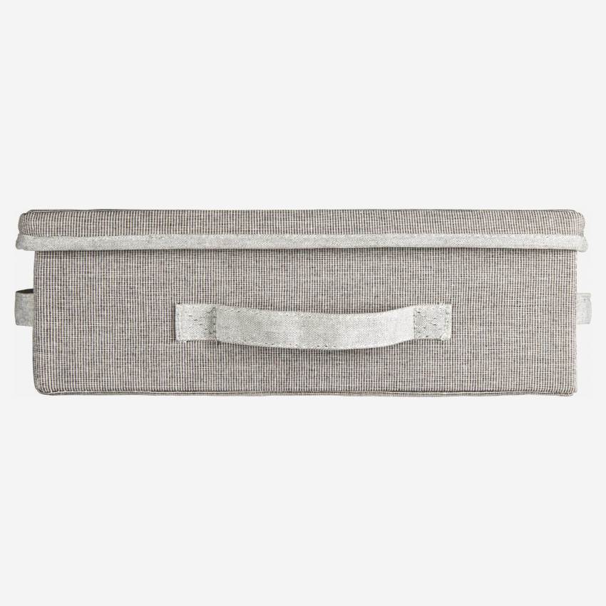 Zusammenklappbare Aufbewahrungsbox mit Reißverschluss aus grauem
