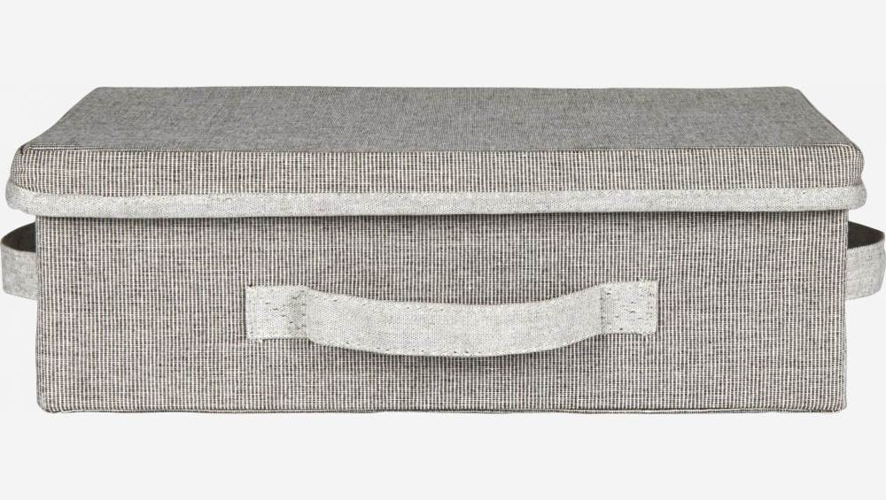 Boîte de rangement en tissu - Gris - 12,5 x 39 x 26 cm