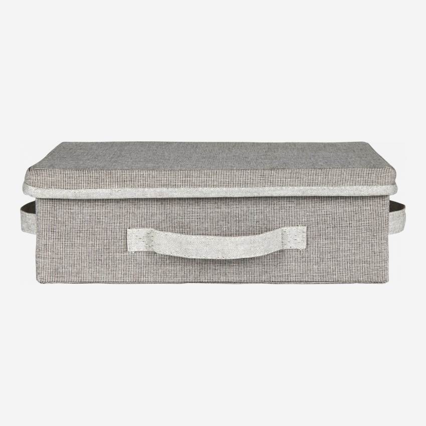Aufbewahrungsbox aus Grauem Stoff - 12,5 x 39 x 26cm