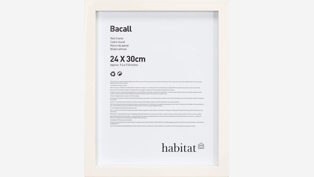 Bacall - Cadre à Poser en Bois - A4 - Blanc - Habitat