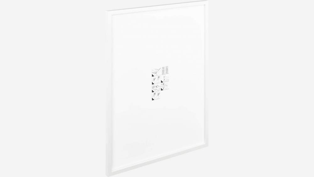 Bilderrahmen zum Aufhängen aus Holz - 60x80 cm - Weiß
