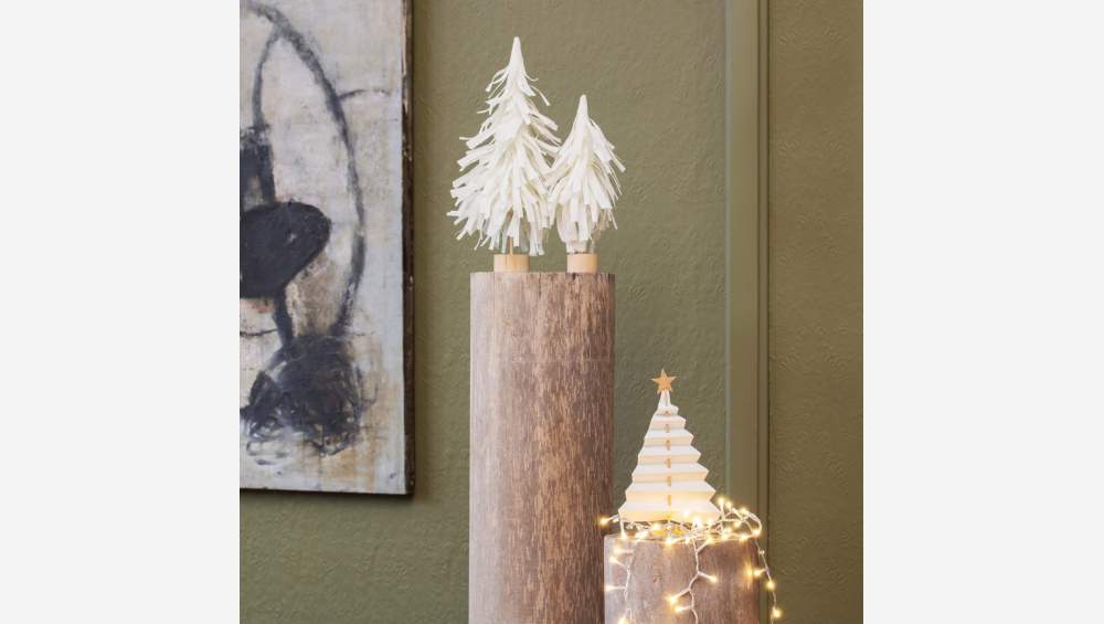 Kerstversiering - papieren kerstboom - Wit