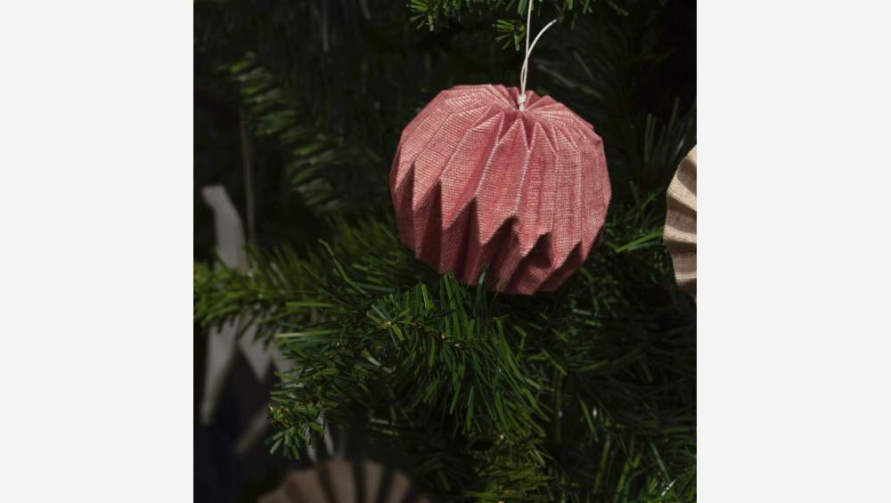 Decoración de Navidad - Origami para colgar de papel - Rosa