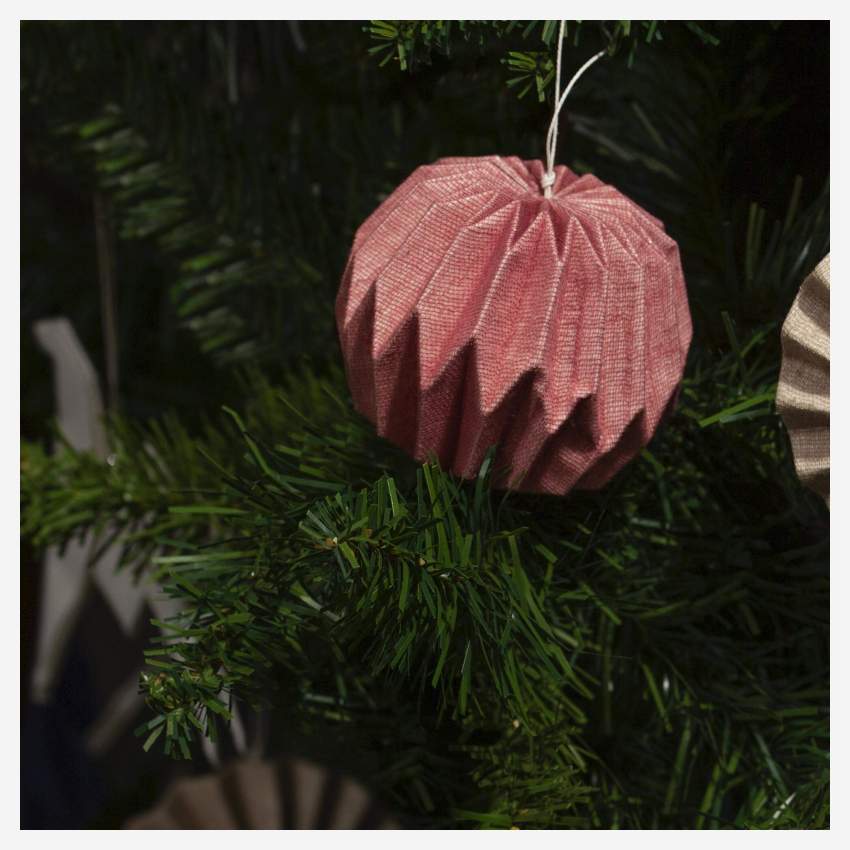 Decoración de Navidad - Origami para colgar de papel - Rosa