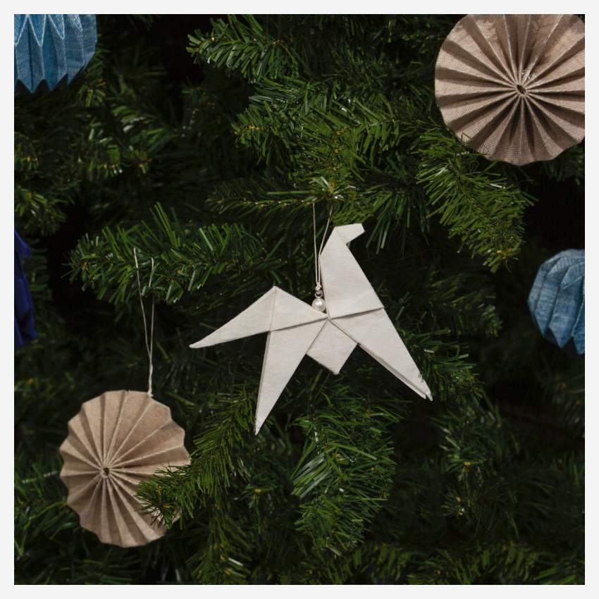 Décoration de Noël - Origami à accrocher - Blanc