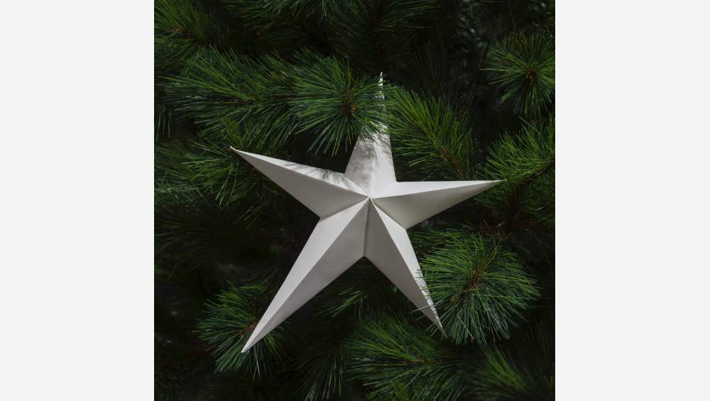 Decoración de Navidad - Estrella para colgar de papel - Blanco