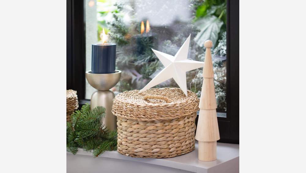 Decoración de Navidad - Estrella para colgar de papel - Blanco