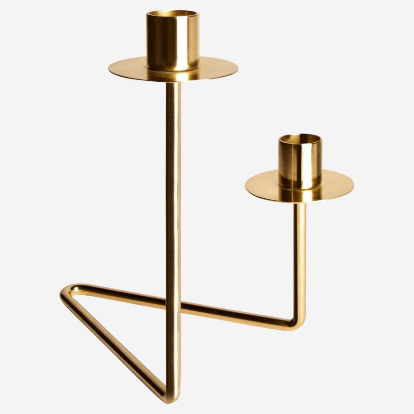 ELVIS/ TWIN CANDLE HOLDER GOLD