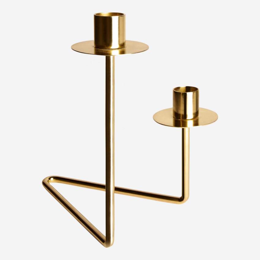 ELVIS/ TWIN CANDLE HOLDER GOLD