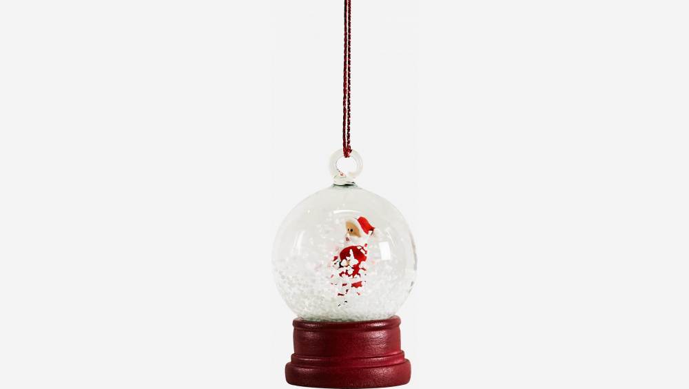 Decoración mini bola de nieve "Papá Noel"