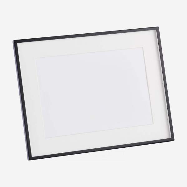 Galería marco de fotos 18x35 cm Negro para 3 fotos 10x15 cm con  passe-partout
