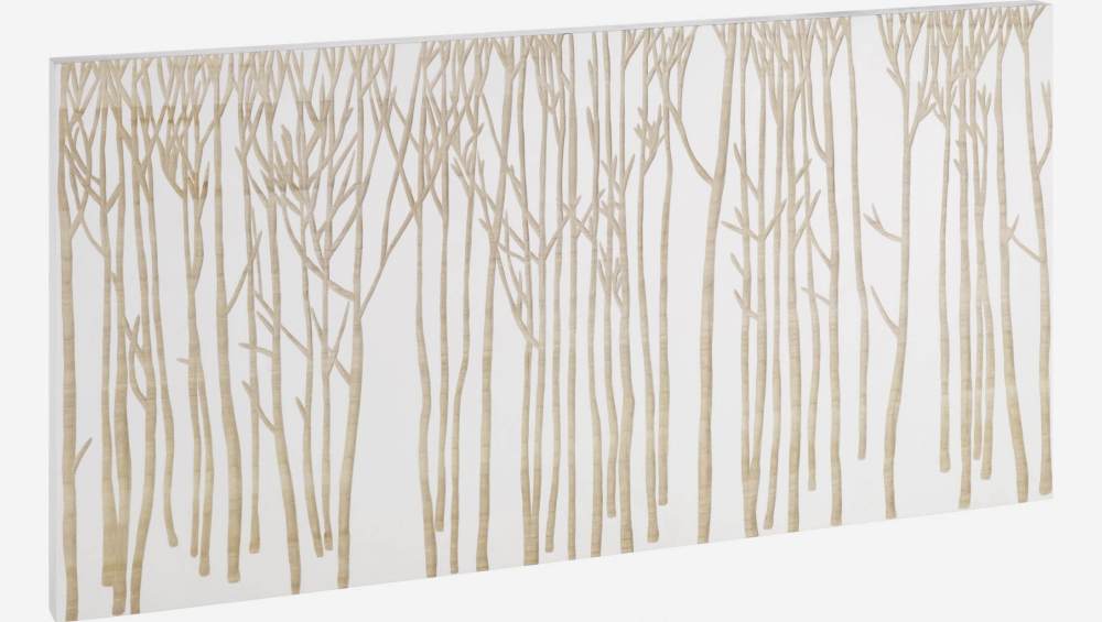 Bild zum Aufhängen, 100x50 cm, aus handgeschnitztem Holz