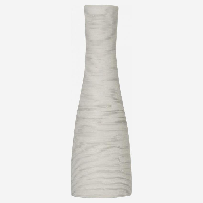 Jarrón de cerámica - 21 cm - Blanco