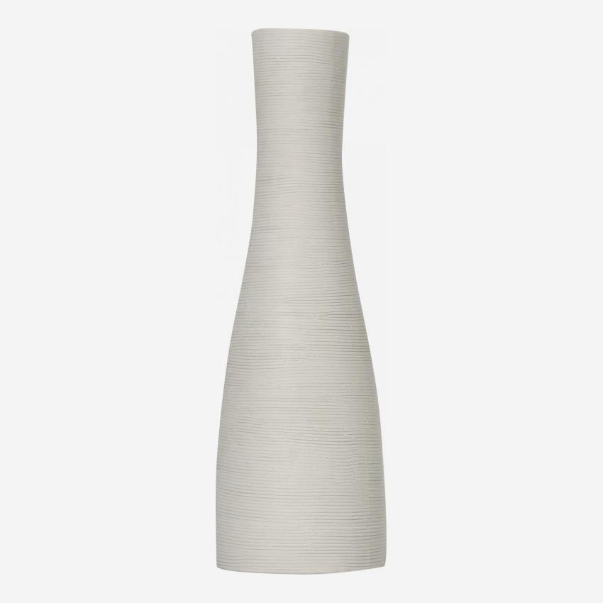 Vase aus Keramik - 21 cm - Weiß