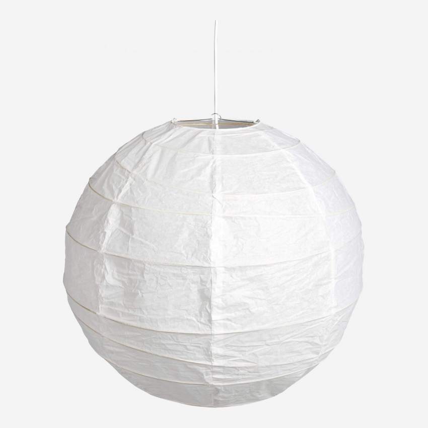 Boule Japonaise - Pantalla de lámpara de techo redonda de papel blanco,  diámetro 60cm - Habitat