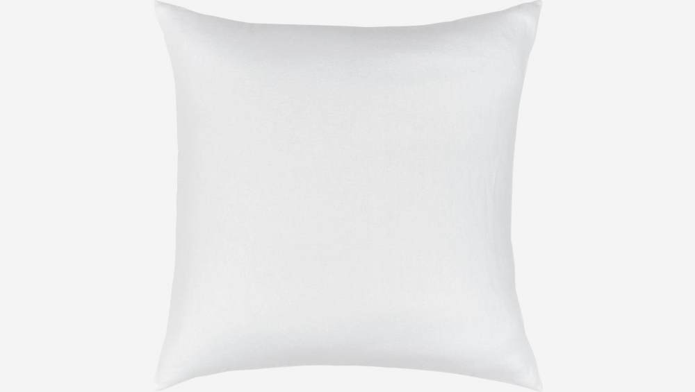 Fodera per cuscino in cotone spazzolato 2 lati - 65 x 65 cm - Bianco