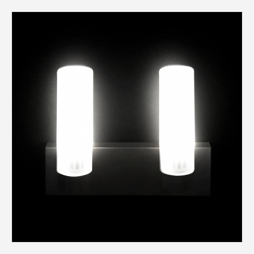 Applique LED norme IP44 matte - 2 lumières