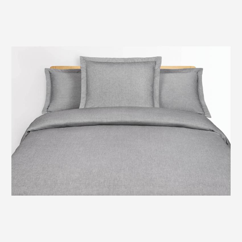 Bettbezug aus Baumwolle - 200 x 200 cm - Grau