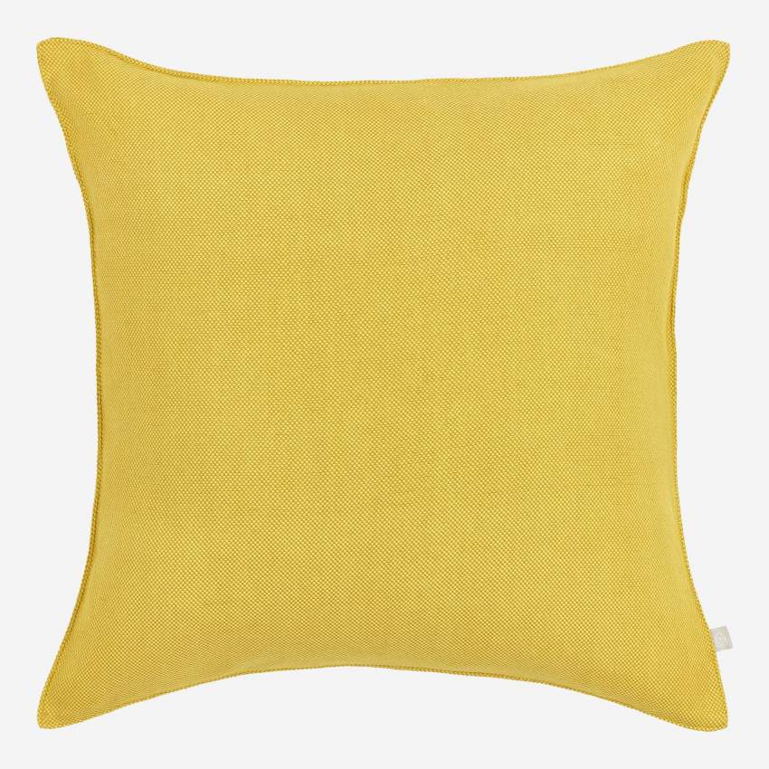 Almofada de Algodão - Amarelo - 50 x 50 cm