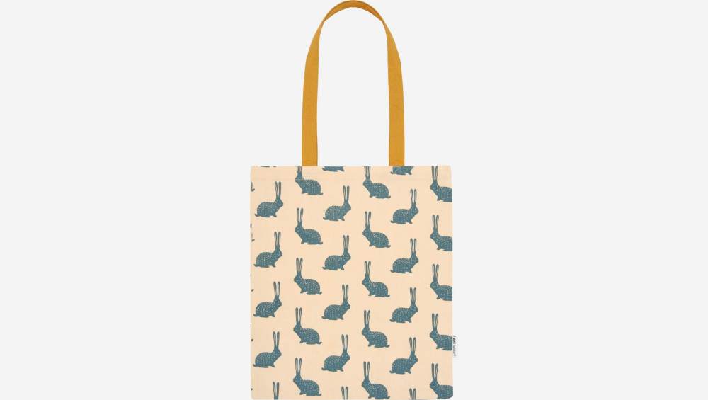 Shopping bag à motifs lapin