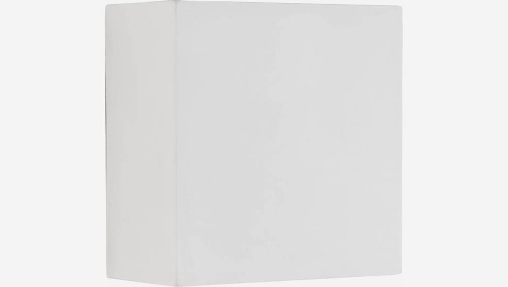 Candeeiro de parede LED quadrado 12x12cm Gipsite branca