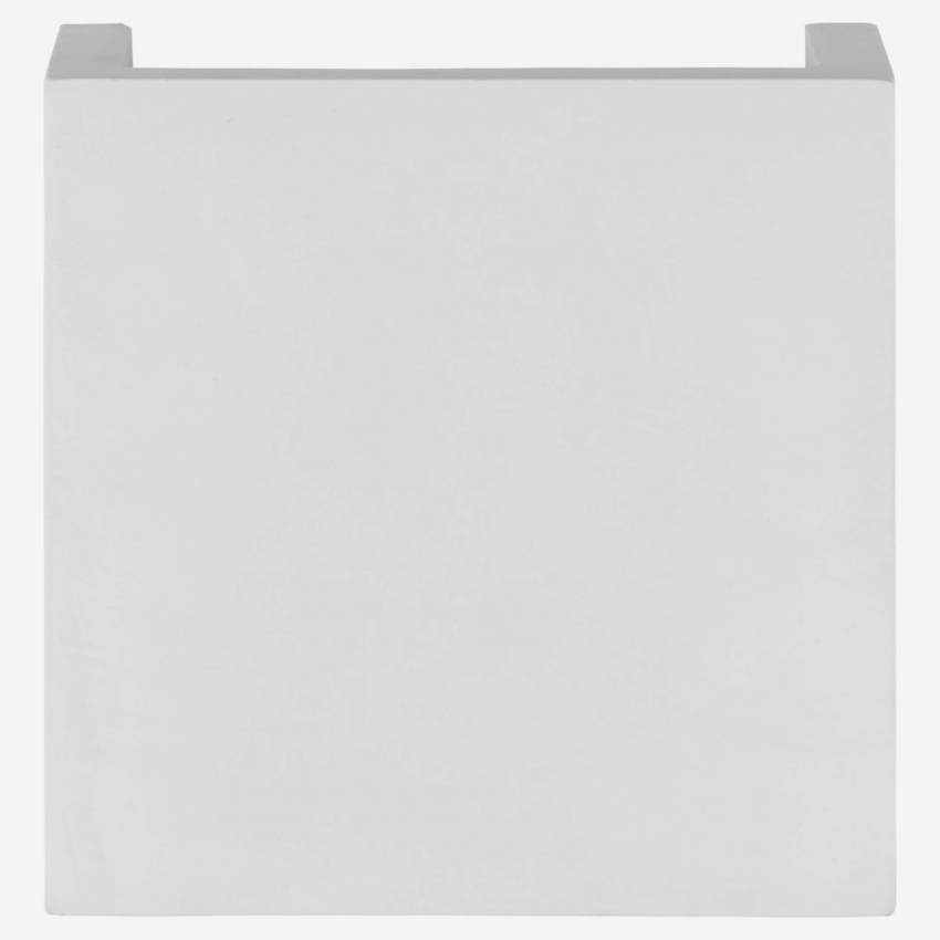 Candeeiro de parede LED quadrado 12x12cm Gipsite branca