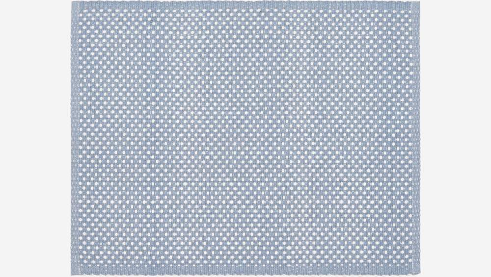 Conjunto de individuais de algodão 50x35cm azul