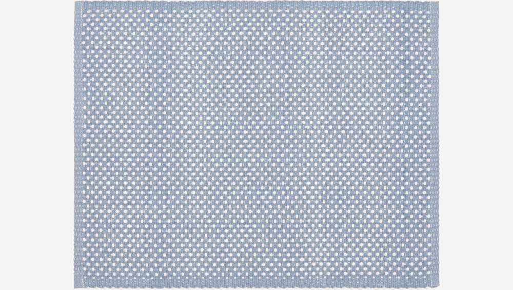 Mantel de mesa de algodón 50x35cm azul