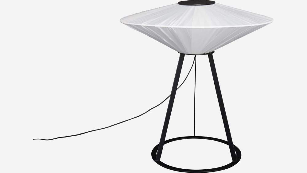 Lampada da tavolo - Acciaio e tessuto - Bianco e nero - Design by Béatrice Durandard