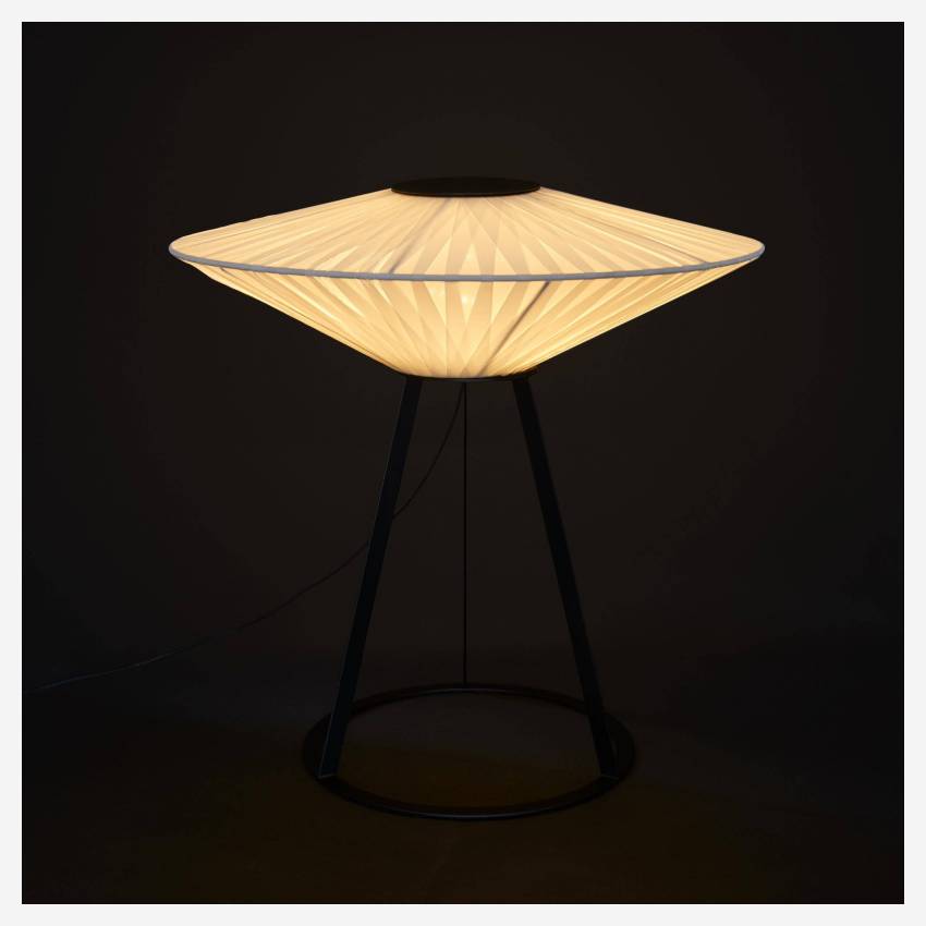 Tafellamp - Staal en Stof - Zwart en Wit - Design by Béatrice Durandart