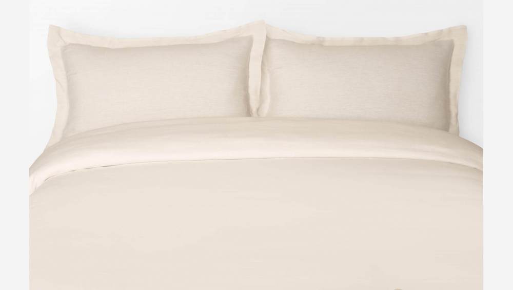 Bettbezug aus Leinen - 200 x 200 cm - Naturfarben